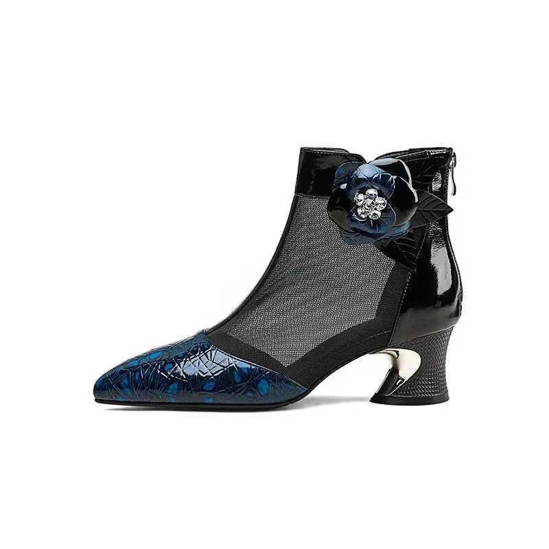 MeshPoint Exotic Heeled Boots