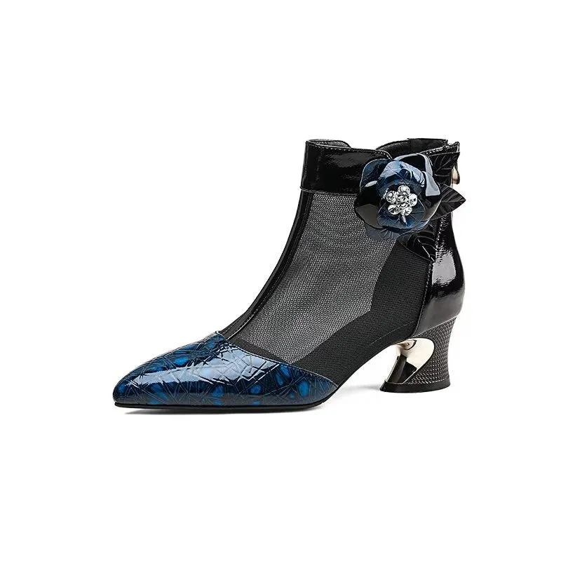 MeshPoint Exotic Heeled Boots