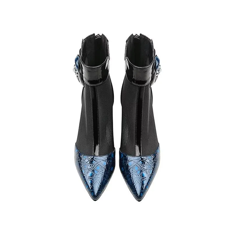 MeshPoint Exotic Heeled Boots