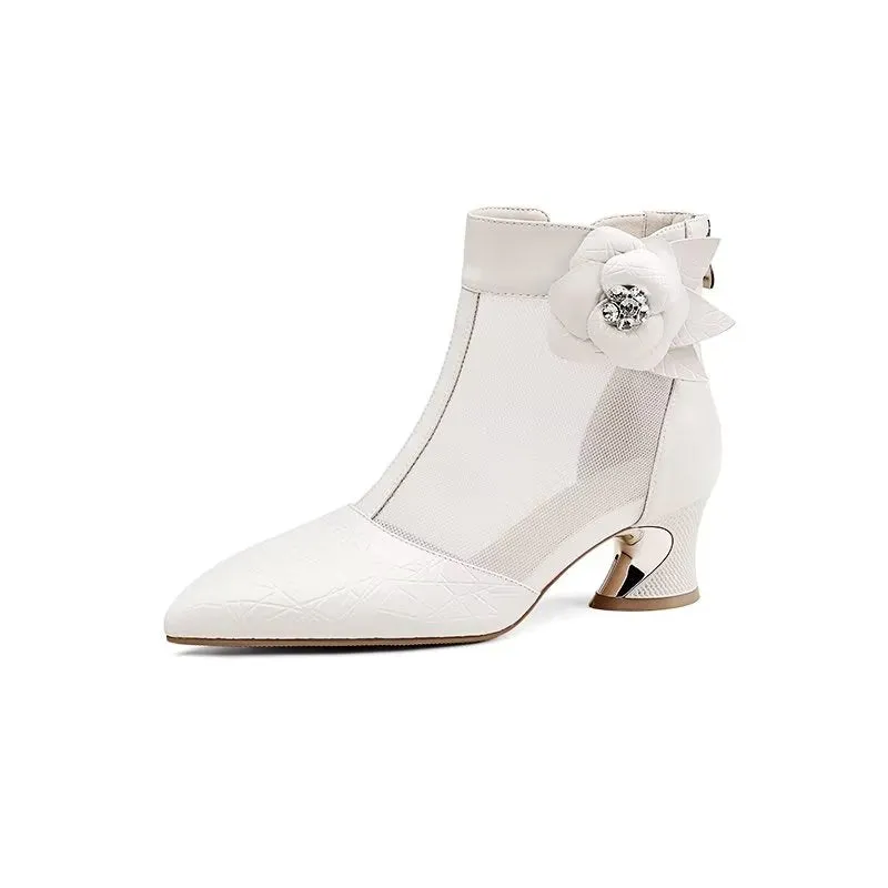 MeshPoint Exotic Heeled Boots