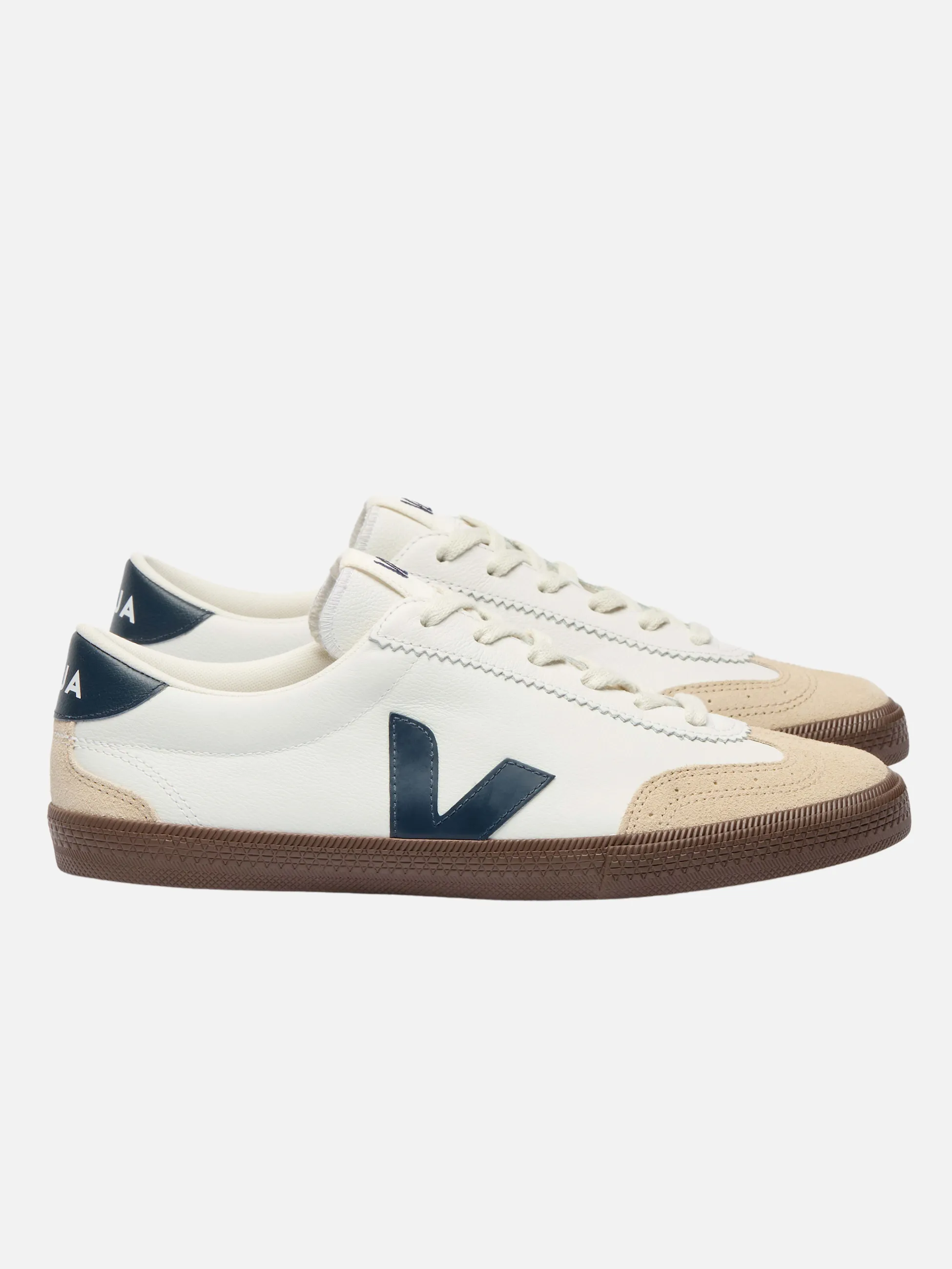 Veja Volley Leather Sneaker - White Nautico Bark
